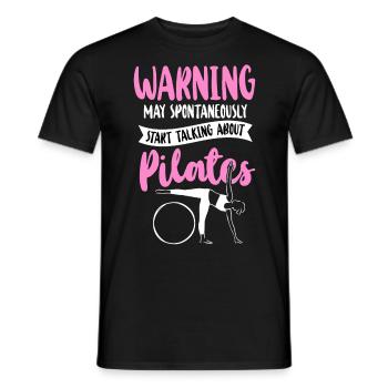 Avertissement de l’instructeur de Pilates - T-shirt homme - noir - Devant - AI Model Male 178 light (178cm)