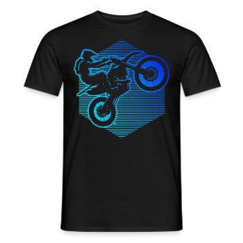 Dirt Bike Dirtbike Supermoto Dirt Biker Freestyle - T-shirt homme - noir - Devant - AI Model Male 178 light (178cm)