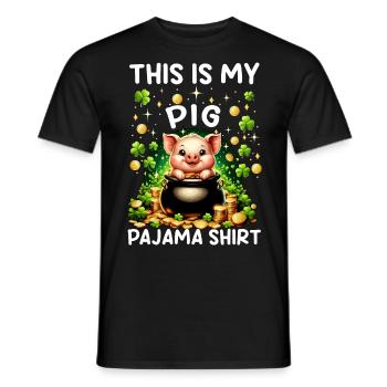 This Is My Pig Pajama Shirt - Männer T-Shirt - Schwarz - Vorne - AI Model Male 178 light (178cm)