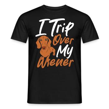 Dackelliebhaber Wursthund Dackel Ich stolpere - Männer T-Shirt - Schwarz - Vorne - AI Model Male 178 light (178cm)