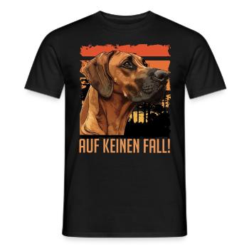 Rhodesian Ridgeback AUF KEINEN FALL! Ridgeback - Männer T-Shirt - Schwarz - Vorne - AI Model Male 178 light (178cm)