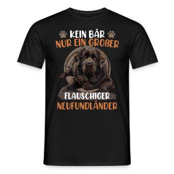 Neufundländer Hund KEIN BÄR NUR EIN GROßER - Männer T-Shirt - Schwarz - Vorne - AI Model Male 178 light (178cm)