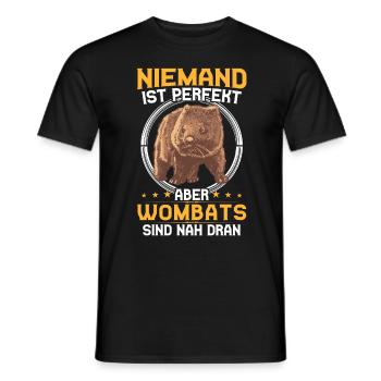 Wombat ist perfekt Australien Beuteltier - Männer T-Shirt - Schwarz - Vorne - AI Model Male 178 light (178cm)