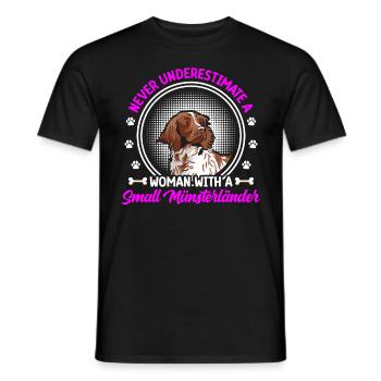 Ne sous-estimez pas le petit Münsterlander - T-shirt homme - noir - Devant - AI Model Male 178 light (178cm)