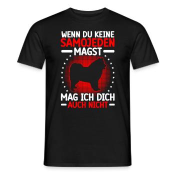 Samojede nicht mögen Schlittenhund - Männer T-Shirt - Schwarz - Vorne - AI Model Male 178 light (178cm)