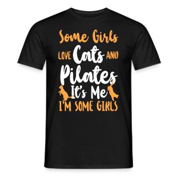 Instructeur de Pilates Professeur Fille - T-shirt homme - noir - Devant - AI Model Male 178 light (178cm)