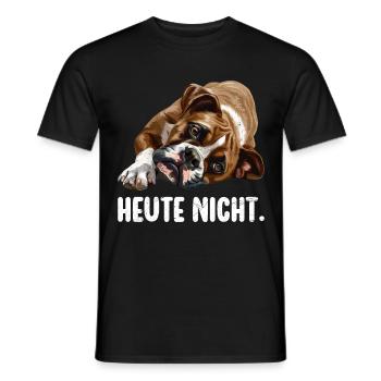 Deutscher Boxer Stur HEUTE NICHT Lustiges - Männer T-Shirt - Schwarz - Vorne - AI Model Male 178 light (178cm)