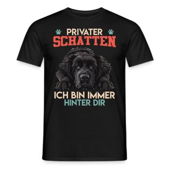 Newfie PRIVATER SCHATTEN BIN IMMER HINTER DIR - Männer T-Shirt - Schwarz - Vorne - AI Model Male 178 light (178cm)
