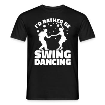 Lindy Hop Tänzer Swing Tanzpaar Swing Dance - Männer T-Shirt - Schwarz - Vorne - AI Model Male 178 light (178cm)