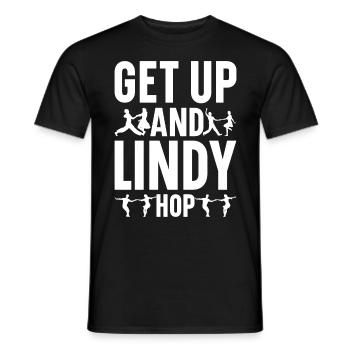 Lindy Hop Tänzer Swing Tanzpaar Swing Dance - Männer T-Shirt - Schwarz - Vorne - AI Model Male 178 light (178cm)