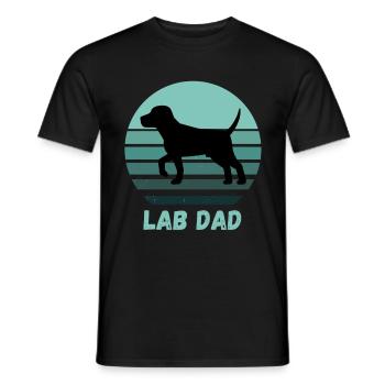 Lab Dad Labrador Retriever Labbi Vatertag Hund Fun - Männer T-Shirt - Schwarz - Vorne - AI Model Male 178 light (178cm)