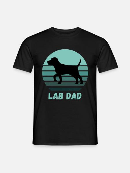 Lab Dad Labrador Retriever Labbi Father's Day Dog Fun - Men's T-Shirt - black