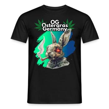 OG Ostergras Germany. Weed, Marijuana, Cannabis, - Men's T-Shirt - black - Front - AI Model Male 178 light (178cm)
