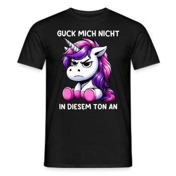 Ne me regarde pas sur ce ton - T-shirt homme - noir - Devant - AI Model Male 178 light (178cm)