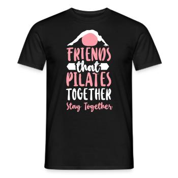 Pilates Instructor Teacher Friends - Men's T-Shirt - black - Front - AI Model Male 178 light (178cm)