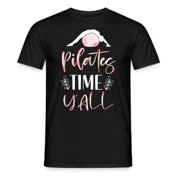 Instructeur de Pilates Professeur Fille - T-shirt homme - noir - Devant - AI Model Male 178 light (178cm)