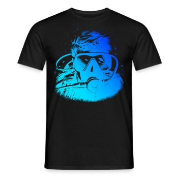 Plongeur Plongeur Plongée Libre Plongée Homme Plongée sous-marine - T-shirt homme - noir - Devant - AI Model Male 178 light (178cm)