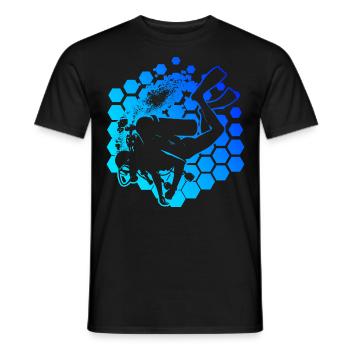 Diver Scuba Diver Diving Scuba Tauchen - Männer T-Shirt - Schwarz - Vorne - AI Model Male 178 light (178cm)