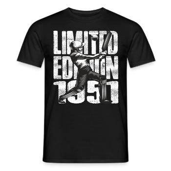 Édition limitée 1951 Édition limitée Cricket - T-shirt homme - noir - Devant - AI Model Male 178 light (178cm)