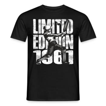Édition limitée 1961 Édition limitée Cricket - T-shirt homme - noir - Devant - AI Model Male 178 light (178cm)