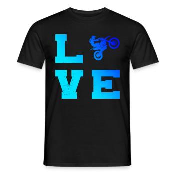 Motocross Dirt Biker Freestyle Motocross - Männer T-Shirt - Schwarz - Vorne - AI Model Male 178 light (178cm)