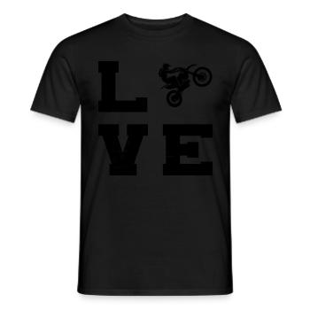 Women's Dirt Bike Dirt Bike Dirt Biker Supermoto - Men's T-Shirt - black - Front - AI Model Male 178 light (178cm)