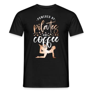 Pilates Instructor Teacher Coffee - Men's T-Shirt - black - Front - AI Model Male 178 light (178cm)