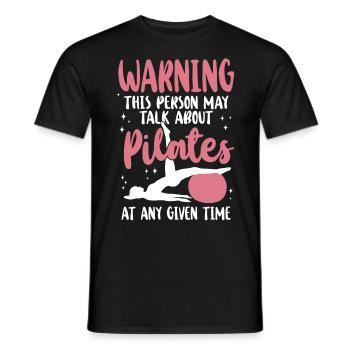 Avertissement de l’instructeur de Pilates - T-shirt homme - noir - Devant - AI Model Male 178 light (178cm)