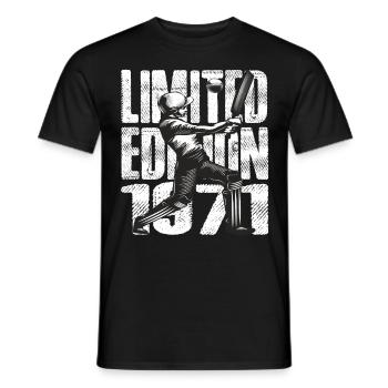 Édition limitée 1971 Édition limitée Cricket - T-shirt homme - noir - Devant - AI Model Male 178 light (178cm)