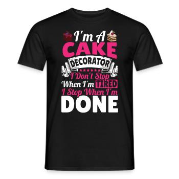 Cupcakes Bäckerei Inhaberin Konditorin - Männer T-Shirt - Schwarz - Vorne - AI Model Male 178 light (178cm)