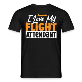 Luftfahrt Airline Aircrew Ich liebe meine - Männer T-Shirt - Schwarz - Vorne - AI Model Male 178 light (178cm)