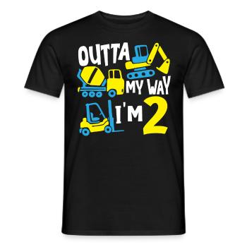 Baukran Bau Thema Geburtstage - Männer T-Shirt - Schwarz - Vorne - AI Model Male 178 light (178cm)