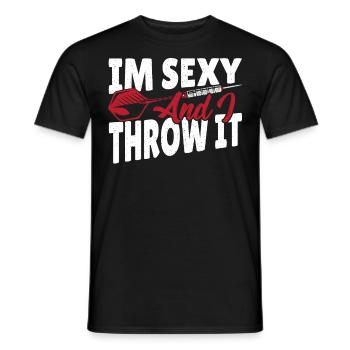 Dart Lover Competitive Sport Target Shooting - Men's T-Shirt - black - Front - AI Model Male 178 light (178cm)