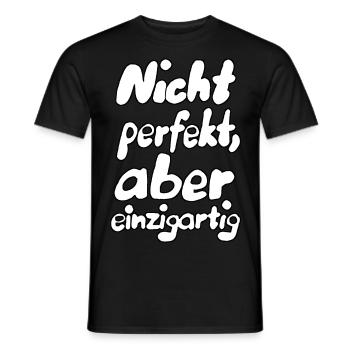 Not perfect... - Men's T-Shirt - black - Front - AI Model Male 178 light (178cm)