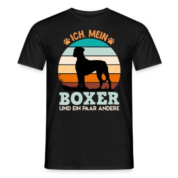 Deutscher Boxer ICH MEIN BOXER UND EIN PAAR ANDERE - Männer T-Shirt - Schwarz - Vorne - AI Model Male 178 light (178cm)