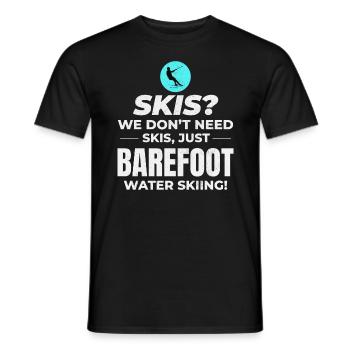 Pieds nus Ski nautique Sports extrêmes Pieds nus - T-shirt homme - noir - Devant - AI Model Male 178 light (178cm)