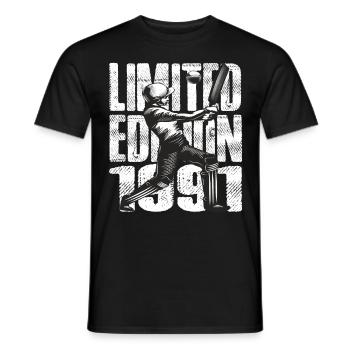 Limited Edition 1991 Limited Edition Cricket - Men's T-Shirt - black - Front - AI Model Male 178 light (178cm)