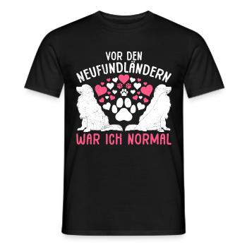 Newfie Mama VOR DEM NEUFUNDLÄNDER WAR ICH NORMAL - Männer T-Shirt - Schwarz - Vorne - AI Model Male 178 light (178cm)