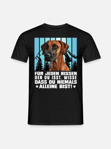 Rhodesian Ridgeback FÜR JEDEN BISSEN DEN DU ISST - Männer T-Shirt - Schwarz
