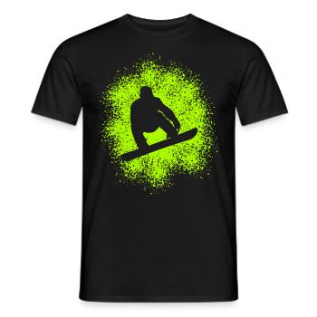 Snowboard Wintersportler - Männer T-Shirt - Schwarz - Vorne - AI Model Male 178 light (178cm)