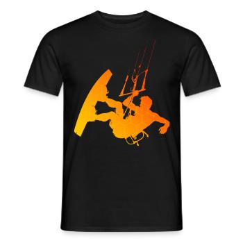 Women's Men's Kitesurfing Kitesurfing Kitesurfing Kitesurfing - Men's T-Shirt - black - Front - AI Model Male 178 light (178cm)