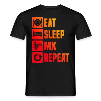 Dirt Biker Motocross Women's Dirt Bike Freestyle Moto - Men's T-Shirt - black - Front - AI Model Male 178 light (178cm)
