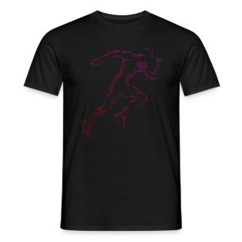Hommes Cross Country Course Course à pied Jogging - T-shirt homme - noir - Devant - AI Model Male 178 light (178cm)