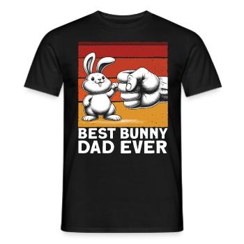Best Bunny Dad Ever - Men's T-Shirt - black - Front - AI Model Male 178 light (178cm)