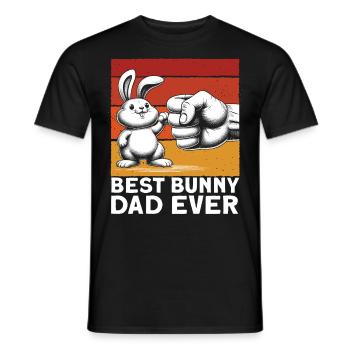 Meilleur papa lapin de tous les temps - T-shirt homme - noir - Devant - AI Model Male 178 light (178cm)