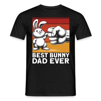 Meilleur papa lapin de tous les temps - T-shirt homme - noir - Devant - AI Model Male 178 light (178cm)