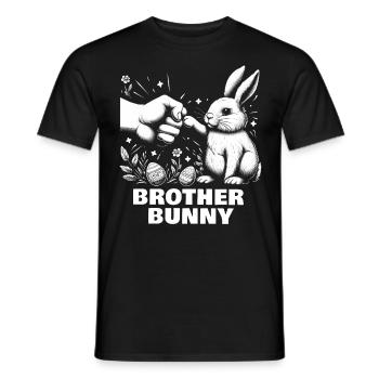 Brother Bunny - Men's T-Shirt - black - Front - AI Model Male 178 light (178cm)