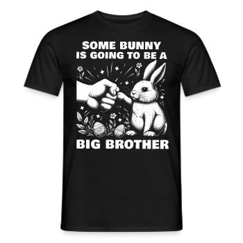 Some Bunny Is Going To Be A Big Brother - Men's T-Shirt - black - Front - AI Model Male 178 light (178cm)