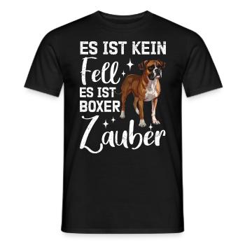 Deutscher Boxer KEIN FELL ES IST BOXER ZAUBER - Männer T-Shirt - Schwarz - Vorne - AI Model Male 178 light (178cm)