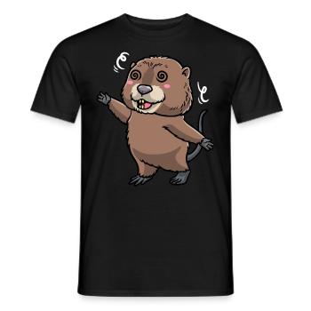 Niedliche Bisamratte - Männer T-Shirt - Schwarz - Vorne - AI Model Male 178 light (178cm)